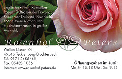 Zeitungsanzeige, Anzeige, CI, Logodesign: Rosenhof Peters, Tecklenburg/M&uuml;nsterland