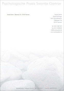 Printdesign: Briefbogen - Psychologische Praxis Gertner- Hannover