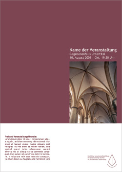 Poster: Stiftung Denkmalwert