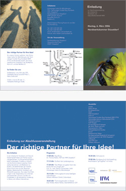 Flyer: Initiative f&uuml;r Handwerk & Gesundheitswirtschaft NRW, Bochm/D&uuml;sseldorf