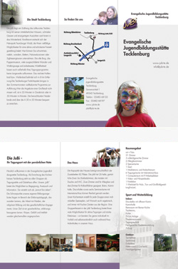 Flyer f�r die Jugenbildungsst�tte Tecklenburg