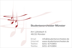 Visitenkarten: Orchester, SOM - M&uuml;nster