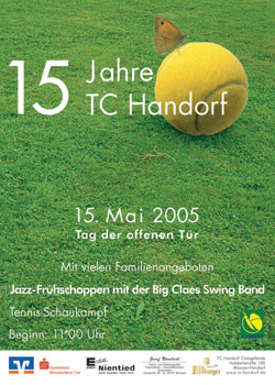 Gestaltung von Poster und Flyer f&uuml;r TC Handorf, M&uuml;nster