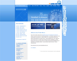 Webdesign & Programmierung f&uuml;r SV ADLER M&Uuml;NSTER - 75 Jahre Handball