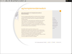 Webdesign f&uuml;r AG Komplement&auml;rmedizin, WWU M&uuml;nster