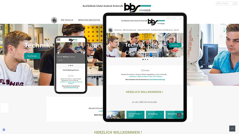 BSS Brinkstrasse Typo3 Webseite