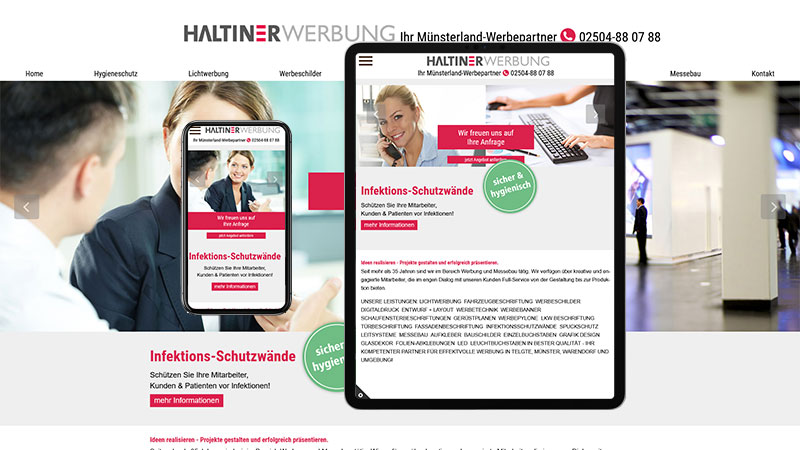 Webdesign & Typo3  für Haltiner, www.haltiner.de