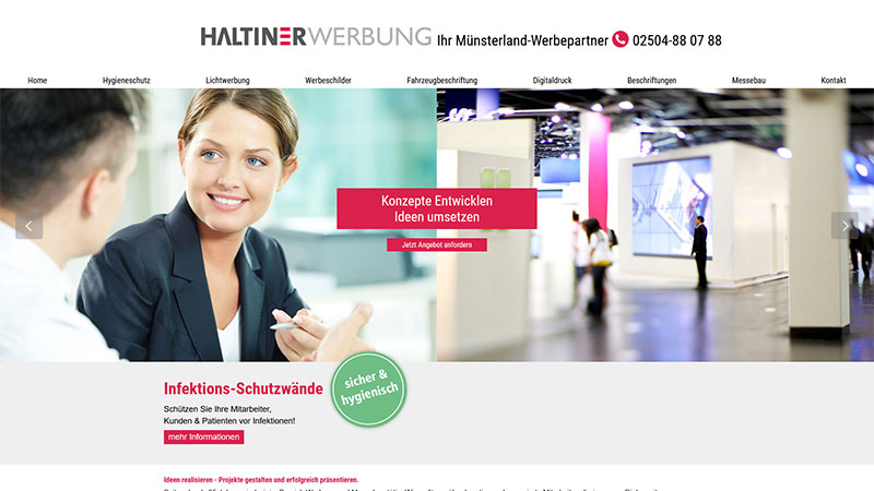 Webdesign & Typo3  für Haltiner, www.haltiner.de