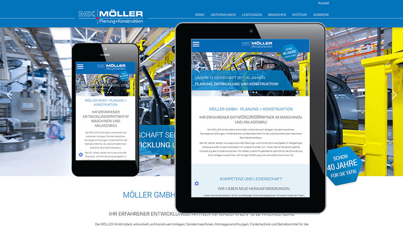 Webdesign & Programmierung für M�ller GmbH, www.mkw-moeller.de