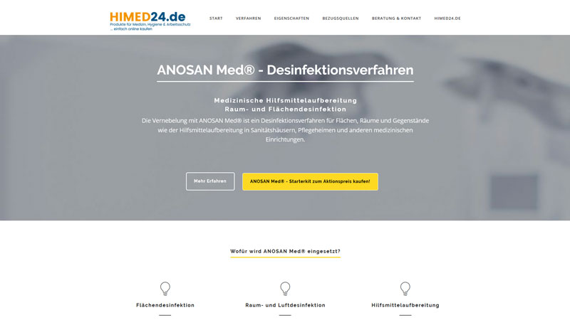 Anosan Med - Webseite
