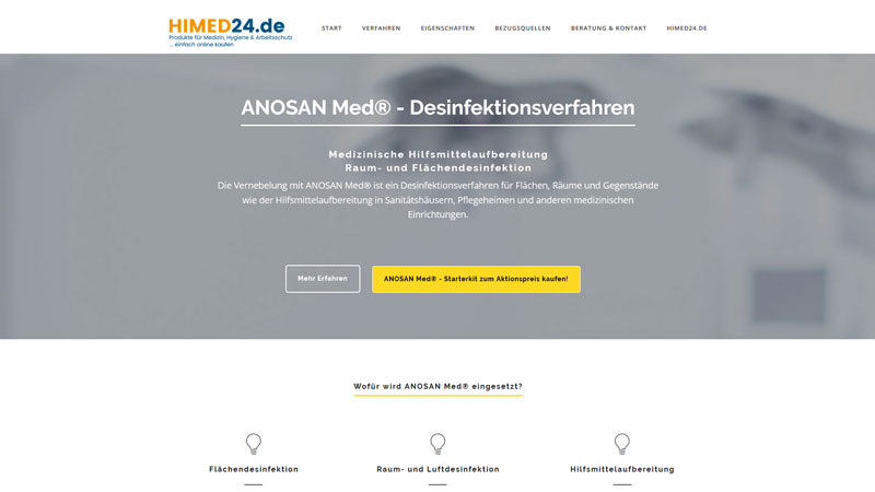Anosan Med - Webseite