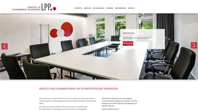 Webseite LPP Lehrinstitut Drensteinfurt