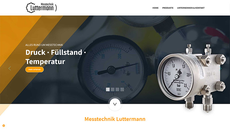 Webdesign & Programmierung für Messtechnik Luttermann, www.messtechnik-luttermann.de