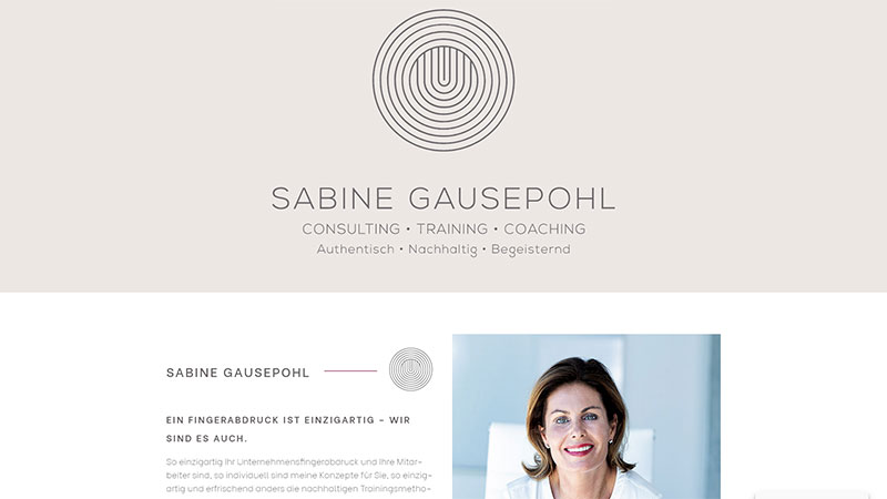 Webdesign & Wordpress für  Sabine Gausepohl, www.sabinegausepohl.de