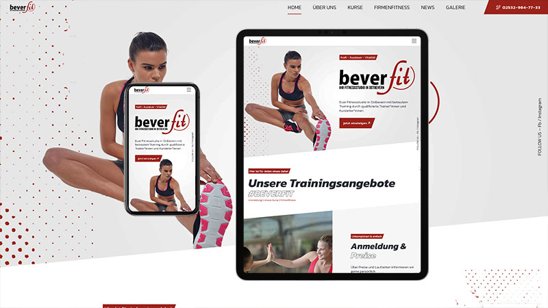 Webdesign & Wordpress  für Bever-Fit Ostbevern, www.bever-fit.de
